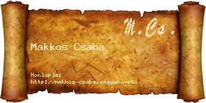 Makkos Csaba névjegykártya